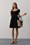 Mini Dress with Waist Corset - Black - 4