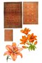 DIY Orange Persian Carpet Sticker Collage Set 30X40 cm |   Lily Flower Themed |   Design Your Own Paste |   Sticker + Plate Decoration Kit - 3