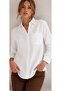 Women's Premium Quality Front-Pleated Asymmetrical Cut 100% Cotton Basic Shirt - 7
