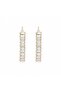 Waterway Zircon Stone Gold Steel Earrings - 2