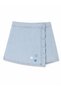 Benetton Baby Girl Snap Button Ruffle Detailed Shorts Skirt Blue