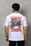 Unisex bicycle collar printed oversize t-shirt - white - 3