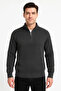 Men's Half-Zip Knit Sweater – Thessaloniki Knit, Stand Collar, Cotton Woven, Regular Fit Long Sleeve K - 2