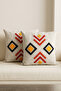2-Piece Punch Embroidered Throw Pillow Cover Modern Bohemian Decorative Sofa Cushion Cover