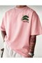 Unisex Pink Printed Oversize T-Shirt - Custom Design Sports and Casual T-Shirt