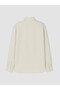 Özmarka New Season Beige Regular Fit Striped Men's Shirt - 7
