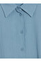 Lcw Everyday Blue Textured Oversize Women's Shirt - 6