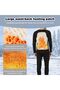 Men's Thermal Underwear With Heating Patch Fleece Lined Thickened Winter Warm Base Layer Set High Elastic For Skiing Hiking Cold Weather Activities - 3