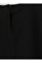 Black Crew Neck Gathered Muslin Blouse - 2