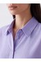 Lilac Cotton Women's Shirt Tunic - 3