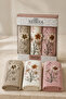 Lina Floral Embroidered 3-Piece Boxed Face Towel Set 30X50 cm Kitchen Towels - 5