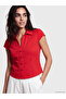 Lcw Vision Red Poplin Women's Shirt