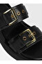 Daily Buckle Poly Sole Comfortable Genuine Leather Slippers - 3 cm - 7