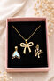 Minimum 3-Piece Necklace Set with Bow, Tree of Life, Whale Tail and Tarnish-Resistant Steel Chain - 2