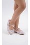 Girls' Pink Color Sequined Stylish Ballet Flats with a Bow on the Back and Orthopedic Non-Slip Soles - 4