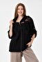 Women's Black Italian 100% Linen Mesh Hooded Zippered Linen Jacket Size 38 - 44 - 2