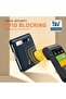 محفظة رجالية نحيفة مع مشبك نقود ومانع لسرقة البيانات RFID، محفظة أمامية صغيرة الحجم قابلة للطي - 4