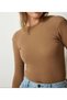Women's Full Lycra Ribbed Camisole Bodysuit - Brown Mariposa Secret - 5