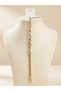 Elegance Series Shiny Gold Plated Stylish Steel Bracelet with Zircon Stones - 2