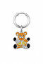Unisex Silver Color Surgical Steel Dangle Enamel Teddy Bear Figured Hoop Earrings 1 Piece - 2