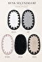 Lace-Up Non-Slip Leather-Based Oval Bath Mat Lace-Up Washable Bath Set Piera - 6