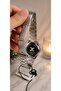 Women's Wristwatch White Dial Stainless Steel Band Silver Color - 3