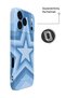 iPhone 17 Pro Max Baby Blue Star Essential Slim Full Coverage Glossy Print Camera Protected Hard Phone Case - 3