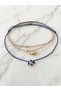 Set of 4 Gold Fish Evil Eye Phoenix and Dorica Bead Detailed Adjustable Bracelets - 2