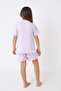 Patterned Comfortable Fit Girls' Shorts Pajama Set - 2