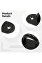 Five heavy-duty hooks, 3.9-inch stainless steel ceiling hooks, black oval hooks, 0.24-inch hole diameter, suitable for indoor and outdoor use. - 3