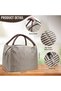 Lunch Bag - Cooler Bag - Insulated - Small Cooled Lunch Box - Waterproof - Adults and Children - For Work - School - Picnic - Outdoors - Brown Stripes - 4