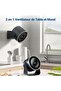 Desktop fan - 3600mAh battery - 1-100° continuous speed adjustment - 12m/s airflow circulation - USB Wall-Mount fan - For Bedroom (blue) - 2