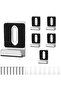 6 stainless steel U-shaped corner mirror holders