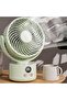 Rechargeable Camping Table Fan with Detachable Stand, Tripod Mount, Digital Display, 3 Speed Settings, USB Charging (Cream White) - 3