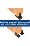 Black sliding barn door floor rails, plastic bypass door rails, hardware, 4-piece set - 3