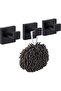 Self-adhesive towel hooks - 3-pack - Screw mounting - Stainless steel - Suitable for walls and doors - Coat rack hooks