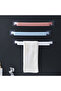 No drilling required wall-mounted towel rack (3-pack, white + blue + pink) - 3
