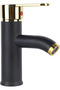 Single-hole, one-handed operation faucet (black and gold) - 2