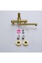 360° rotating wall-mounted kitchen faucet, single-handle kitchen sink mixer faucet, made of 304 stainless steel with a brushed gold finish. - 4