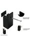 4-Piece Adjustable Chair Cushion Set - DPZO - 0 to 38 mm - 10 cm Furniture Booster Cushions with Fixing Screws - Black - 3