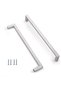 2-piece stainless steel kitchen cabinet door handles, drawer handles, bedroom furniture handles, 224mm hole spacing, silver with screws