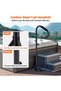 Hot Tub Handrail, 360° Rotatable Spa Side Handrail with 35"～57" Adjustable Height, Hot Tub Hand Rail with Slide-Under Base and Non-Slip Grip for Indoor & Outdoor, 600LBS Capacity - 4