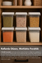 4-Piece 5Lt Lockable Lid Organizer Box - Kitchen Organizer Deep Elora Food Storage Container Beige - 2