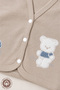 Unisex Baby Mushroom Teddy Bear Embroidered 100% Cotton 3-6-9 Months 2-Piece Combed Cotton Baby Vest - 5