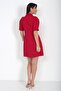 Women's Double-Breasted Collar Self-Tied Double Crepe Short Jacket Dress - 4