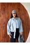 Women's Seasonal Woven Fabric Belt Detailed Bomber Jacket - 3