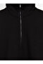 High Collar Oversize Women's Sweatshirt Tunic - 7
