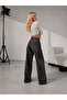 Women's Brown Palazzo Jean Loose Fit Denim Pants with Side Pockets - 3
