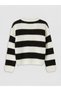 Crew Neck Striped Girl's Knitwear Sweater - 2
