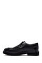Men's Black Lace-Up Thick-Soled Leather Casual Shoes Wm680016Dv - 3